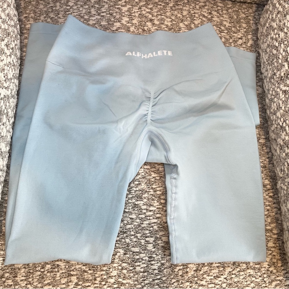 Alphalete Amplify Leggings Arctic Blue Scrunch Seamless XS - Picture 4 of 7